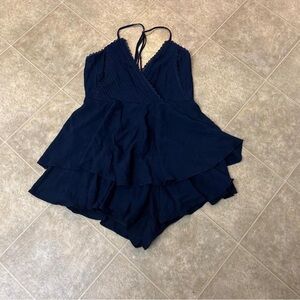 Francesca's Collections Navy Blue Romper
